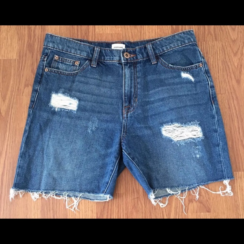 Sneak Peek Boyfriend Shorts Cut Off Shorts Frayed Small 100% Cotton